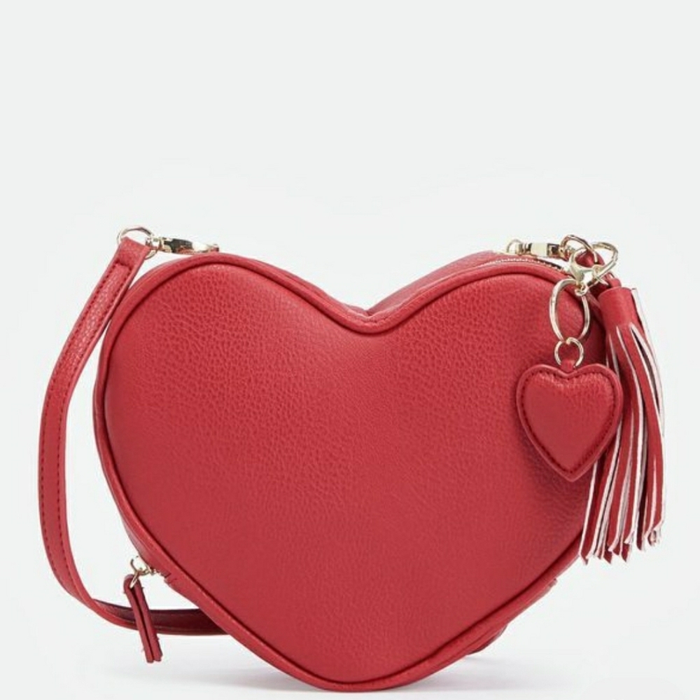 JustFab Red Heart Shaped Crossbody